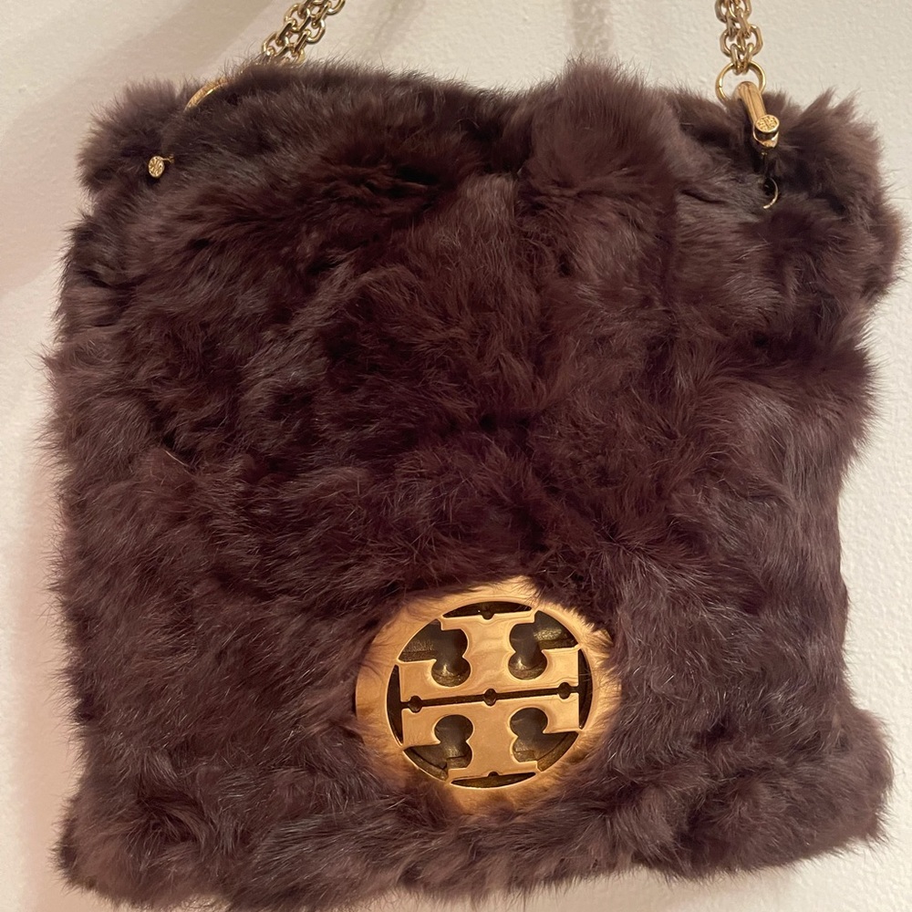 BrownTORY BURCH fur hobo